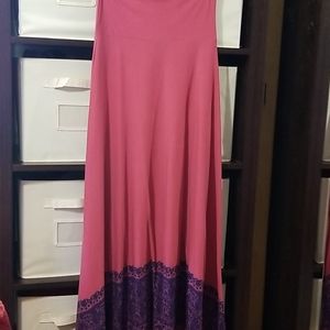 LulaRoe maxi skirt pink and purple size XS